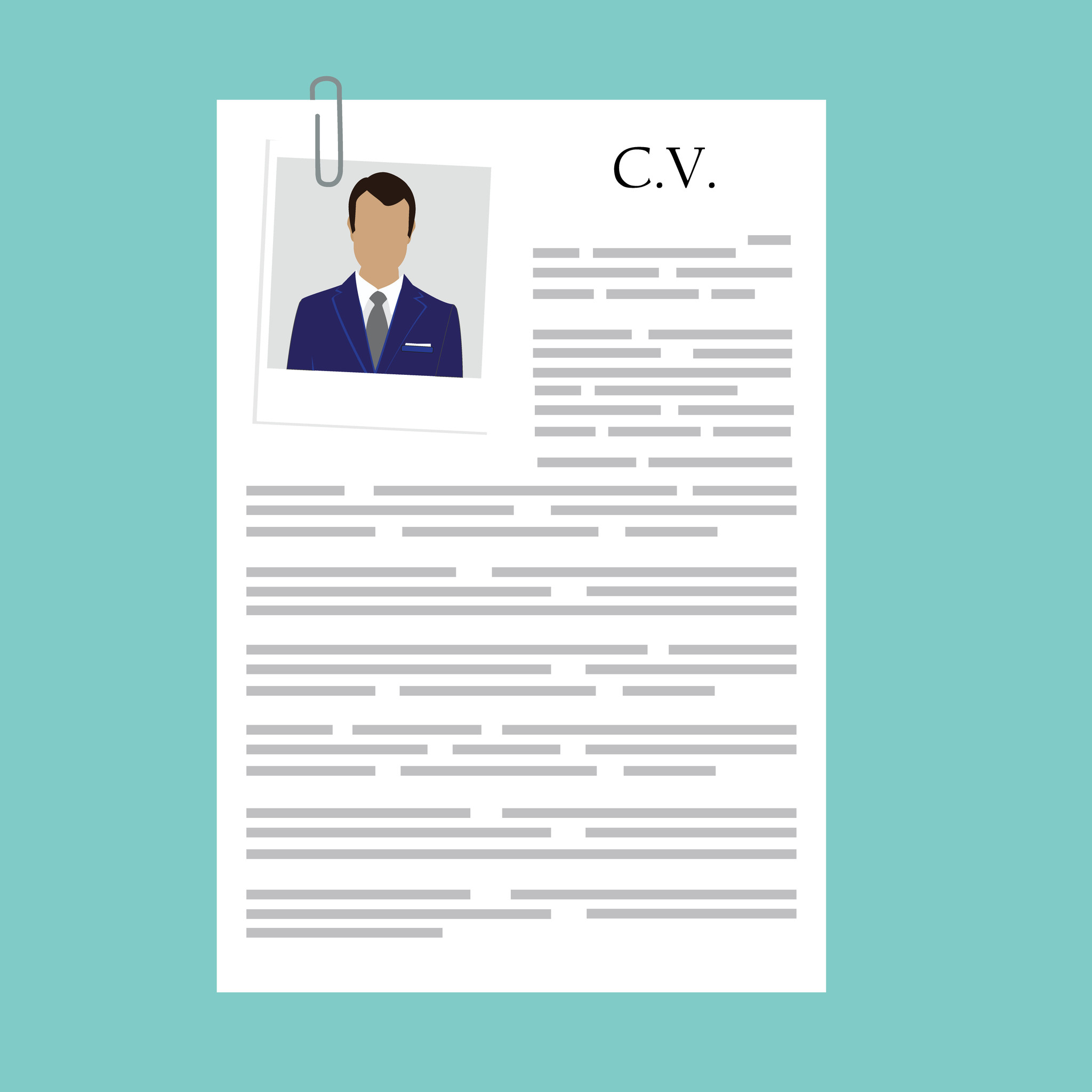Curriculum vitae with photo